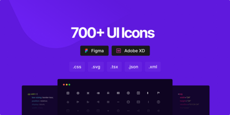 700+ CSS Icons, Customizable, Retina Ready & API